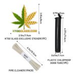 Assorted Hand Pipe PB4011 | Ktoo Smoker’s Kit with Glass Pipe & Accessories - Image 6